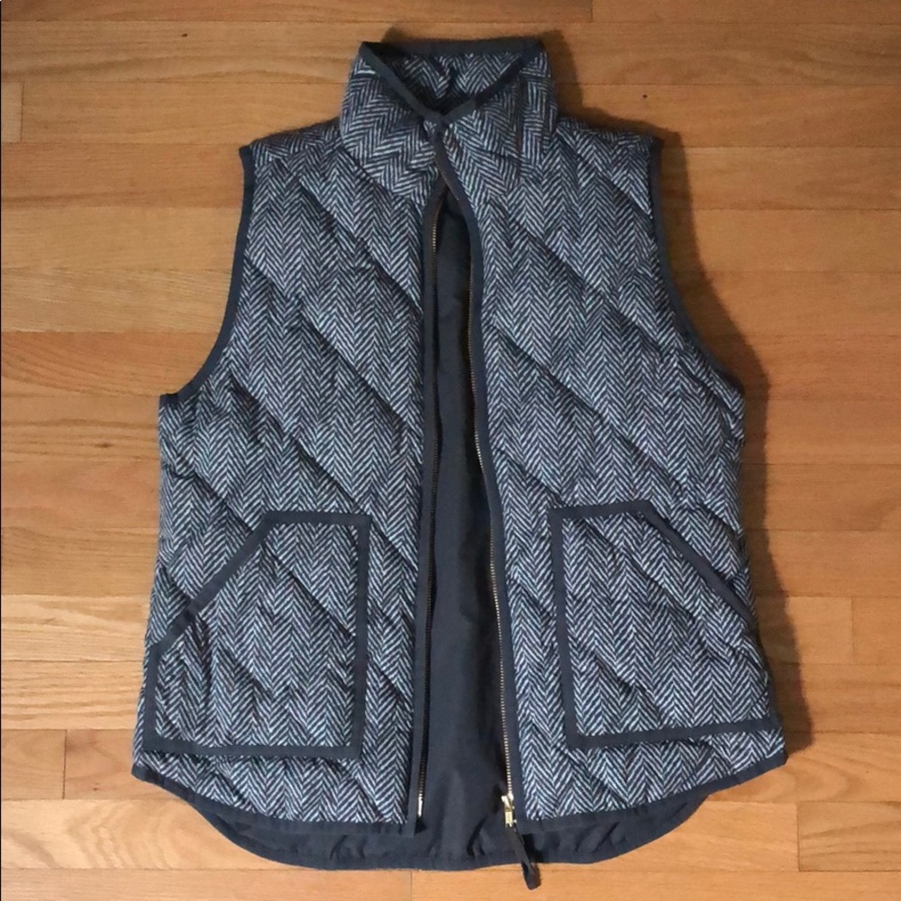 J. Crew Factory Herringbone Puffer Vest - Picture 1 of 1